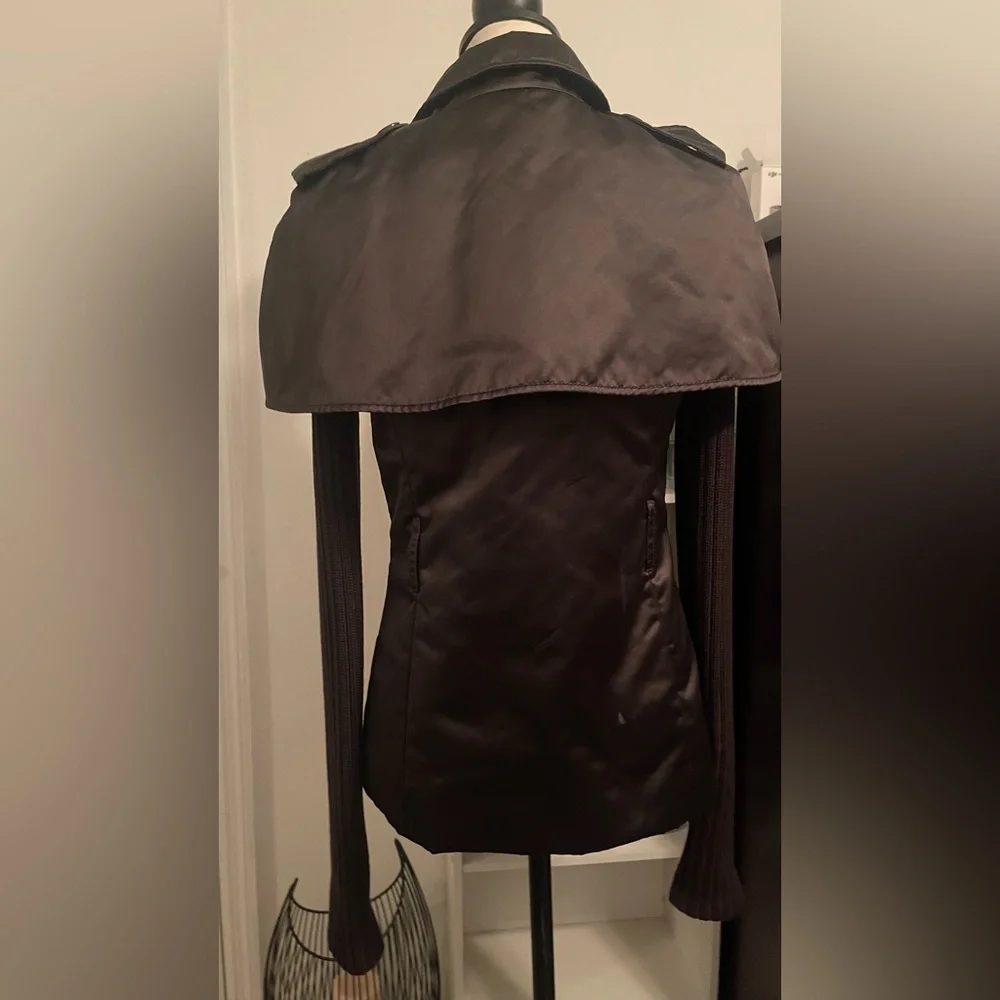 Moschino Black  Women's jacket with cape - Picture 6 of 8